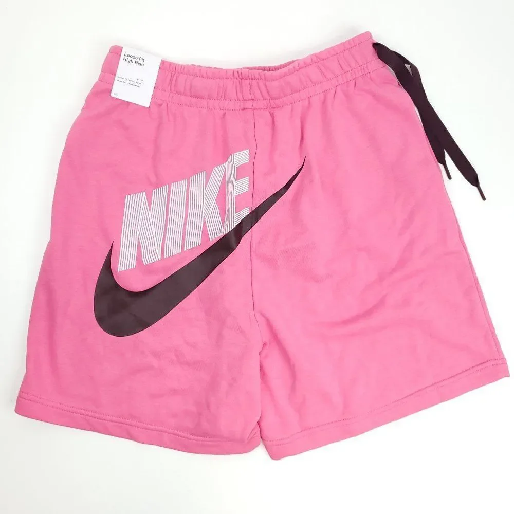 Nike Sportswear Women's High Rise Fleece Dance Shorts  DV0334-684 Pinksicle